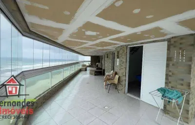 Apartamento alto padrão frente mar  com 4 dormitórios à venda, 217 m² por r$ 1.200.000 - ocian - praia grande/sp