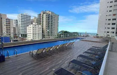 Apartamento mobiliado com 1 dormitório para alugar, 55 m² por r$ 3.100/mês - aviação - praia grande/sp