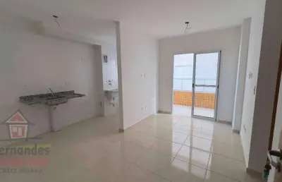 Apartamento novo com 2 dormitórios sendo 1 suíte à venda, 57 m² por r$ 390.000 - boqueirão - praia grande/sp