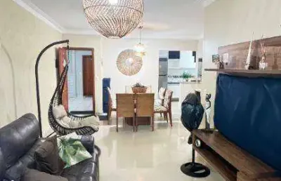 Apartamento mobiliado 100 metros do mar vista mar 100 m² por r$4,500 no ocian em praia grande/sp.