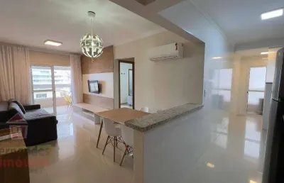 Apartamento alto padrão mobiliado vista lateral mar 2 suítes aluguel definitivo pacote por r$4.800 mês aviação praia grane/sp.