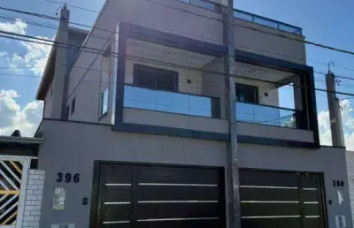 Sobrado novo  triplex com 4 suítes à venda, 204 m² por r$ 1.690.000 - boqueirão - praia grande/sp