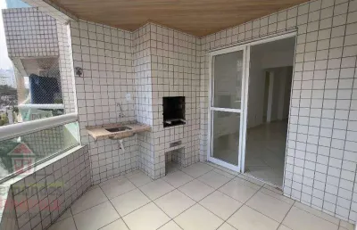 Apartamento com 2 dormitórios sendo 1 suíte para alugar definitivo pacote  91 m² por r$ 3.600 mês 100 metros da praia  guilhermina - praia grande/sp
