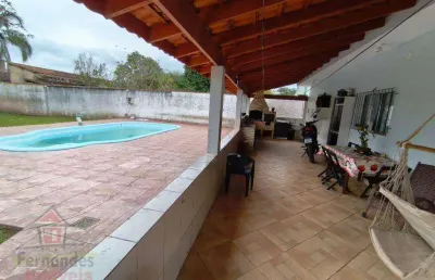 Chácara de lazer com  casa e piscina  à venda, 1625 m² por r$ 800.000  balneário itaguaí  mongaguá/sp