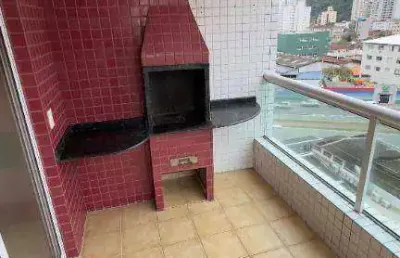 Apartamento 2 dormitórios com lazer e varanda gourmet para alugar definitivo pacote por r$3.300,00 no canto do forte em praia grande/sp.