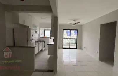 Apartamento vista livre com 2 dormitórios sendo 1 suíte  para alugar definitivo pacote  75 m² por r$ 3.200 mês  boqueirão  praia grande sp.