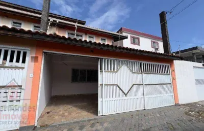 Sobrado triplex com 4 dormitórios à venda, 169 m² por r$ 800.000 - vila guilhermina - praia grande/sp