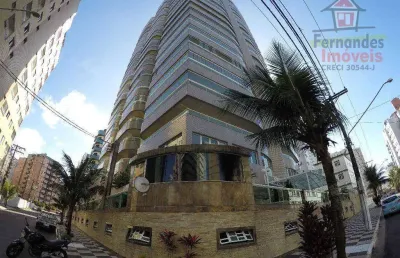 Apartamento alto padrão com 3 suítes  à venda, 140 m² por r$ 659.000 - tupi - praia grande/sp