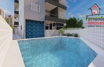 Apartamento pronto  com 2 quartos à venda, 56 m² por r$ 397.000  mirim  praia grande sp