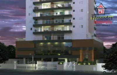 Apartamento em construção com 3 dormitórios à venda, 107 m² por r$ 903.000 no parcelamento direto - vila guilhermina - praia grande/sp