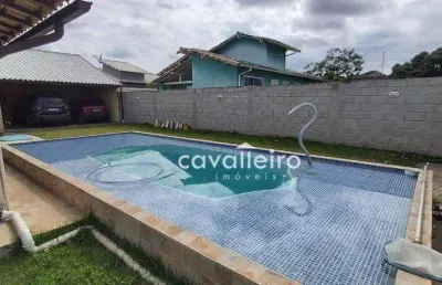 Casa com 3 dormitórios, 201 m² de construção - cajueiros (itaipuaçu) - maricá/rj