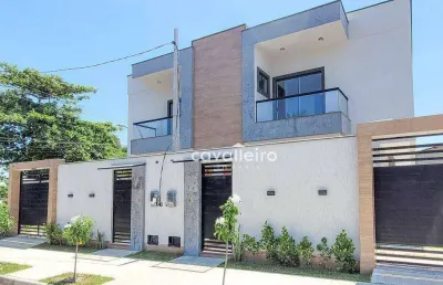 Casa com 3 dormitórios, 1 suíte com closet, churrasqueira,  à venda, 122 m² por r$ 660.000 - jardim atlântico leste (itaipuaçu) - maricá/rj