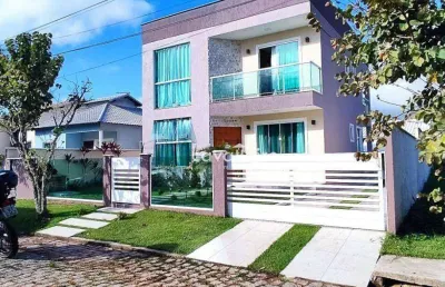 Casa em condomínio fechado, com 225 m², 4 quartos sendo 1 suíte, área gourmet, edícula, à venda por r$ 830.000 , inoã - maricá/rj
