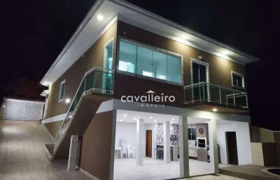 Casa com piscina incrível,  3 quartos,  medindo 303 m² de construção - flamengo - maricá/rj
