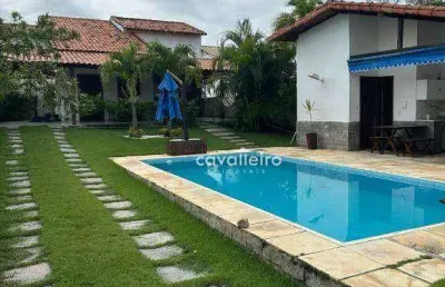 Casa pertinho da praia de cordeirinho com 4 quartos, piscina, churrasqueira e sauna - maricá-rj