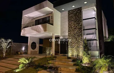 R$1,6 mi - casa apaixonante, 5  quartos , energia solar, piscina e área gourmet, cond. landscape,  maricá-rj