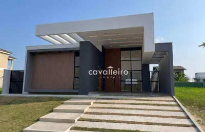 Casa em alto padrão, com home-office independente no condomínio alphaville - maricá
