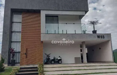 Casa condomínio alphaville 1, área gourmet e piscina,  com 4 dormitórios à venda, 223 m² por r$ 1.800.000 - inoah - maricá/rj