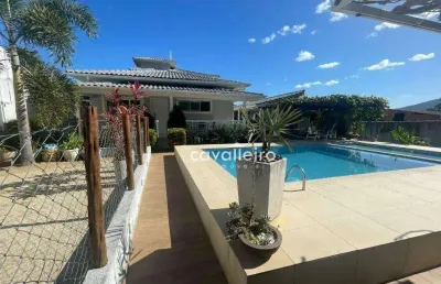 Impecável casa na lagoa de araçatiba, maricá - 4 quartos - piscina - área gourmet