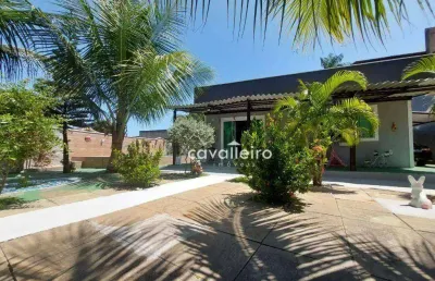 Casa com 2 quartos (1 suíte) e piscina  à venda, 134 m² por r$ 430.000 - jacaroá - maricá/rj