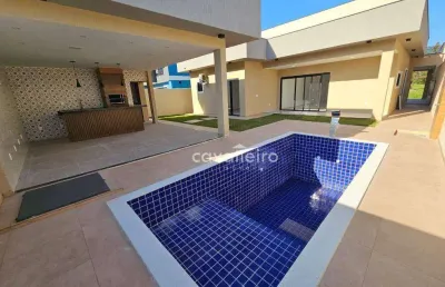 Casa cond. landscape com 3 suítes, piscina e área gourmet à venda, 201 m² por r$ 1.250.000 - centro - maricá/rj