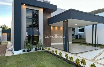 Casa no condomínio vivere, com 136 m², com 3 quartos sendo 1 suíte,  à venda por r$ 595.000 - são josé do imbassaí - maricá/rj