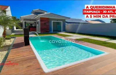 R$850mil - a queridinha de itaipuaçu – 3 qtos (2 suítes) piscina e área gourmet  -  vá à pé na praia