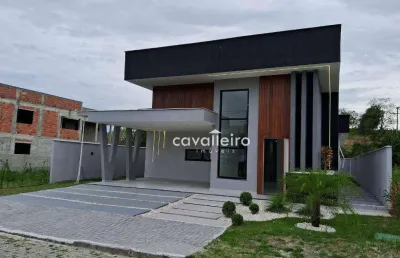 Casa no condomínio ubá, 4 quartos , sendo 2 suítes, piscina e área gourmet, à venda por r$920.000,00 - maricá - rj