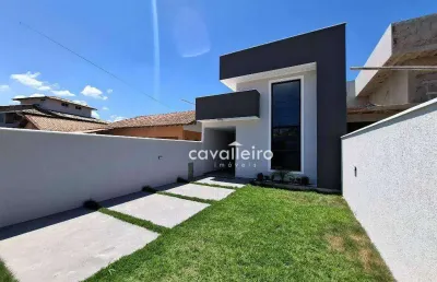 Casa em estilo moderno com 02 quartos, sendo 01 suíte no jardim atlnatico leste - maricá - rj
