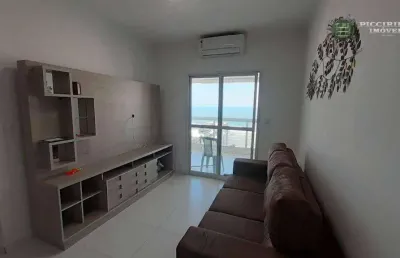 Belissimo apartamento 2 dormitórios 1 suíte mobiliado linda vista para o mar a venda na tupi - praia grande - sp