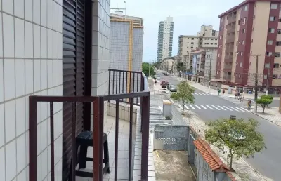 Apartamento 1 dormitório 1 vaga 350 metros da praia  à venda, 50 m² por r$ 295.000 - vila guilhermina - praia grande/sp