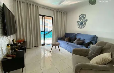 Apartamento 3 dormitórios, 93 m², r$ 480 mil, caiçara, praia grande/sp