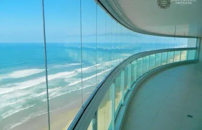 Apartamento com 3 dormitórios à venda, 206 m² por r$ 1.800.000,00 - caiçara - praia grande/sp