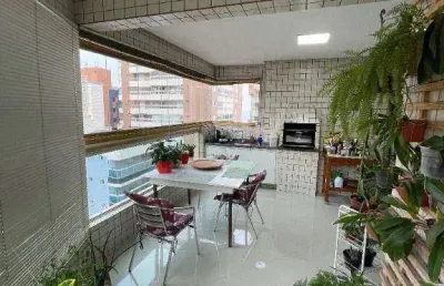 Apartamento com 3 dormitórios à venda, 133 m² por r$ 850.000,00 - aviação - praia grande/sp