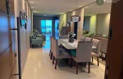 Apartamento com 3 dormitórios para alugar, 123 m² por r$ 7.000,02/mês - vila guilhermina - praia grande/sp