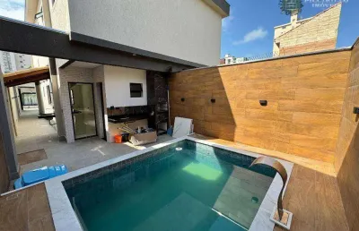 Casa com 3 dormitórios à venda, 140 m² por r$ 1.050.000,00 - maracanã - praia grande/sp