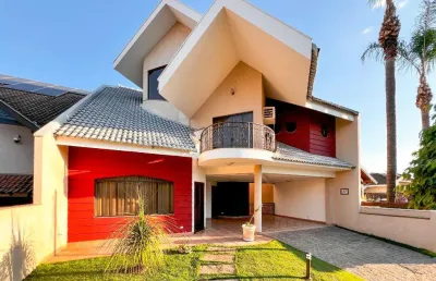 Sobrado à venda em maringá, zona 08, com 4 suítes, com 432 m², residencial delta ville ii