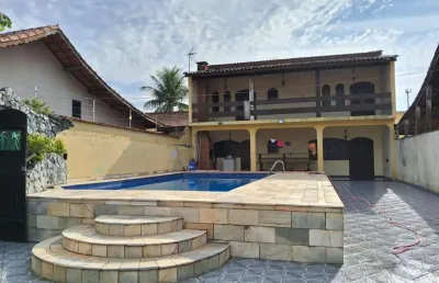 Casa para venda em itanhaém, gaivota, 2 dormitórios, 2 banheiros, 5 vagas