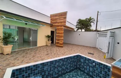 Casa para venda em itanhaém, palmeiras, 3 dormitórios, 1 suíte, 1 banheiro, 2 vagas