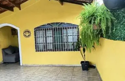 Casa para venda em praia grande, maracanã, 2 dormitórios, 1 suíte, 1 banheiro, 2 vagas