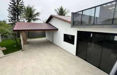Casa alto padrão para venda em itanhaém, bopiranga, 3 dormitórios, 1 suíte, 1 banheiro, 4 vagas