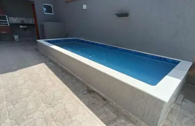 Casa para venda em itanhaém, balneário gaivota, 2 dormitórios, 1 suíte, 2 banheiros, 2 vagas