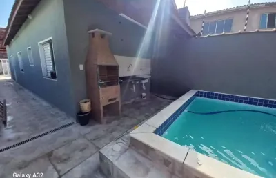Casa para venda em itanhaém, balneário gaivota, 2 dormitórios, 1 suíte, 1 banheiro, 2 vagas