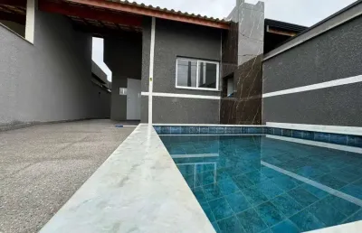 Casa para venda em peruíbe, balneário são joão batista, 3 dormitórios, 1 suíte, 1 banheiro, 2 vagas