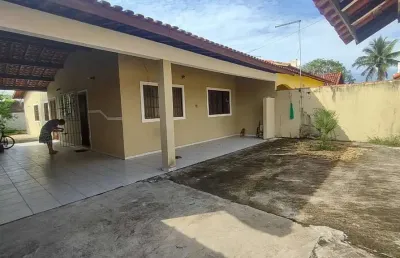 Casa para venda em itanhaém, jardim das palmeiras, 3 dormitórios, 1 suíte, 1 banheiro, 2 vagas