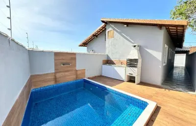 Casa para venda em itanhaém, jardim jamaica, 3 dormitórios, 1 suíte, 1 banheiro, 2 vagas
