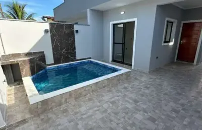 Casa para venda em mongaguá, jardim santana, 2 dormitórios, 1 suíte, 1 banheiro, 2 vagas