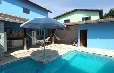 Casa para venda em itanhaém, jardim das palmeiras, 2 dormitórios, 1 suíte, 4 banheiros, 6 vagas