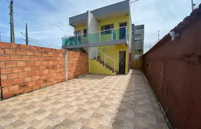 Casa sobreposta para venda em itanhaém, jardim das palmeiras, 2 dormitórios, 1 banheiro, 1 vaga