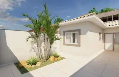 Casa para venda em itanhaém, jardim das palmeiras, 2 dormitórios, 1 suíte, 1 banheiro, 2 vagas